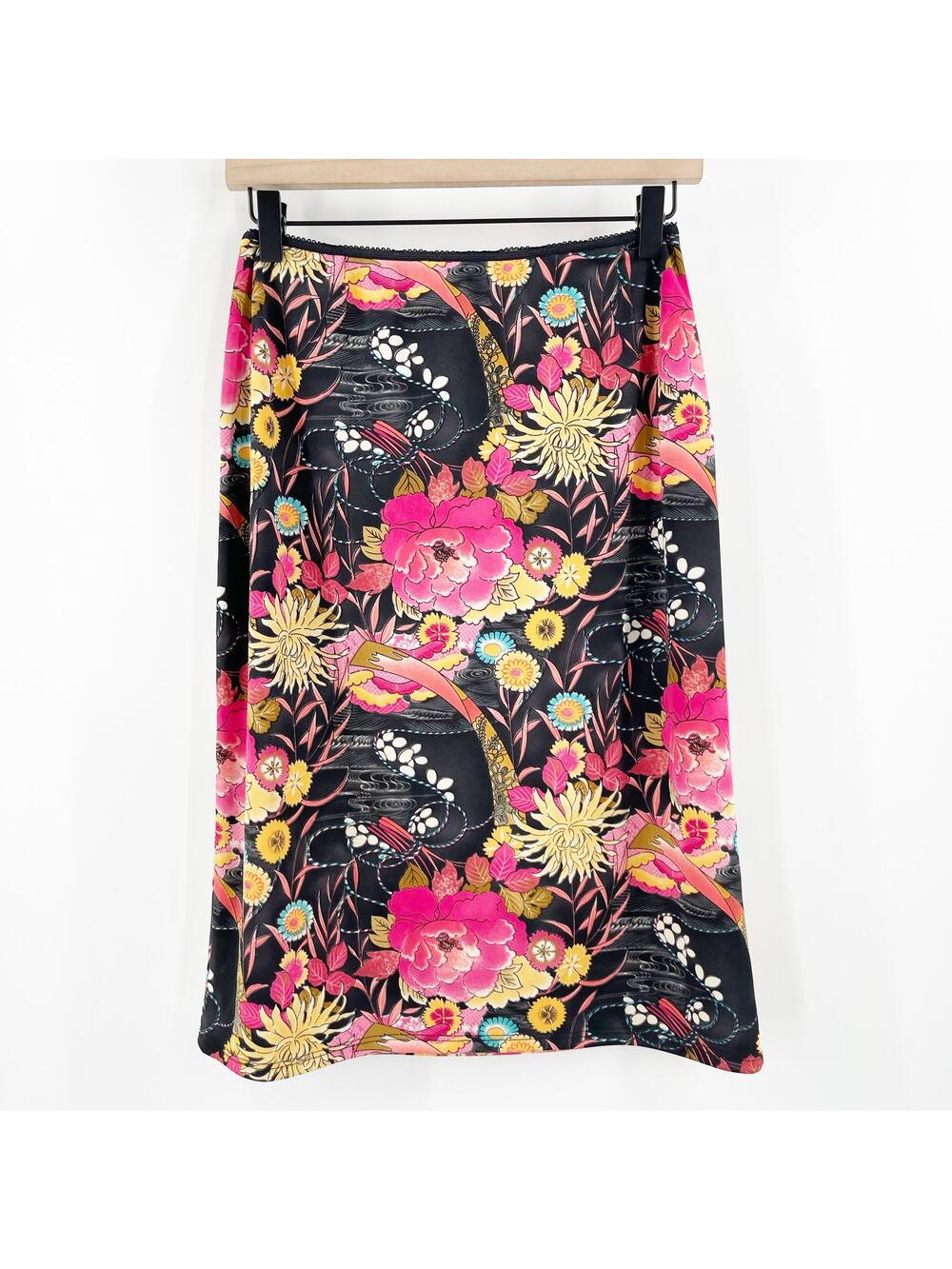 VINTAGE TRIXXI Skirt Size Medium Pull On Fairy Whimsy Goth Floral Babydoll Y2K